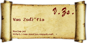 Vas Zsófia névjegykártya